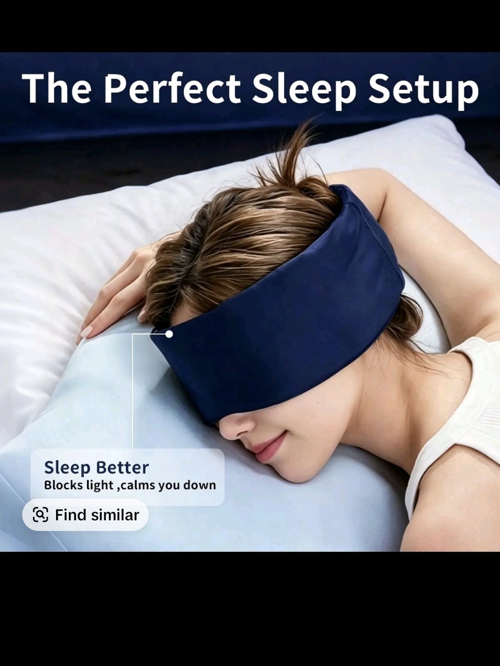 Weighted Sleep Mask In Blue Nwt - Picture 4 of 4